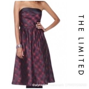 🎄 The Limited Strapless Plaid Dress 🎄